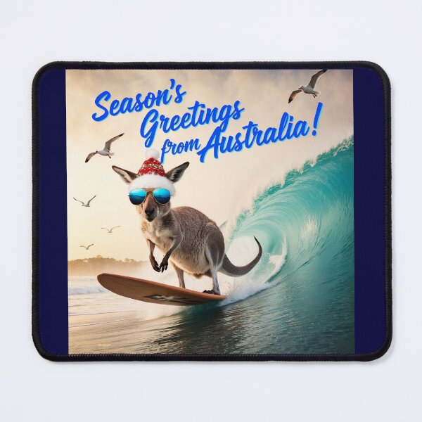 Item preview, Cool Kanga surfin' up some Christmas Greetings! designed and sold by BrenBub.