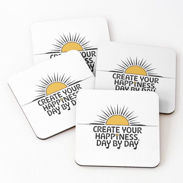 Item preview, Create Your Happiness Daily: Inspiring Sun and Motivational Illustration designed and sold by ObjCrea123.