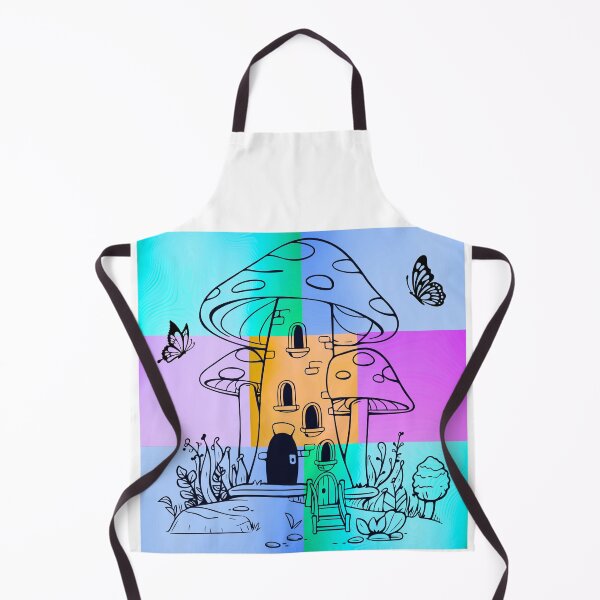 Item preview, Butterfly and Gnome Mushroom House Pop Art on Vibrant Gradient Panels designed and sold by Fredster1966.