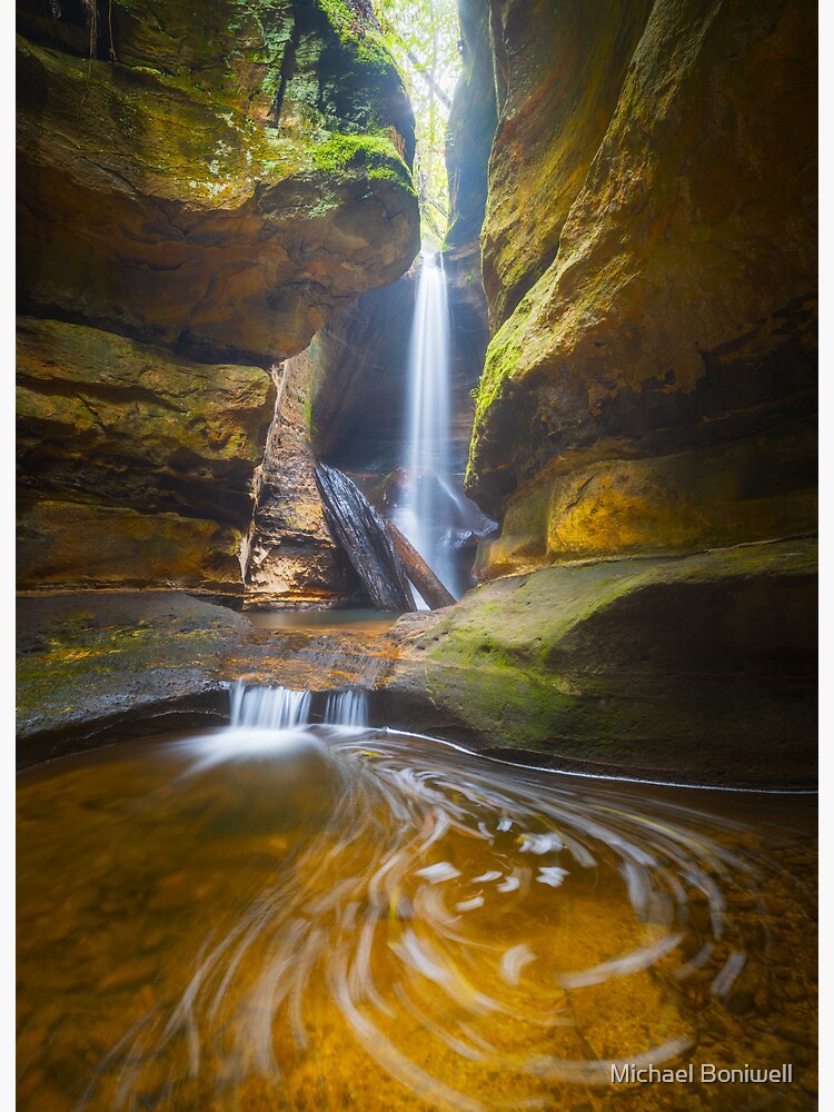 Thumbnail 2 of 2, Art Board Print, Centennial Glen Grotto, Blackheath, Blue Mountains, New South Wales, Australia designed and sold by Chockstone.