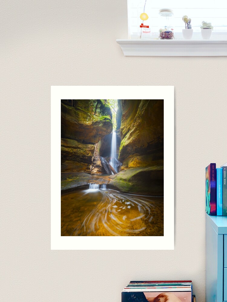 Thumbnail 2 of 3, Art Print, Centennial Glen Grotto, Blackheath, Blue Mountains, New South Wales, Australia designed and sold by Chockstone.