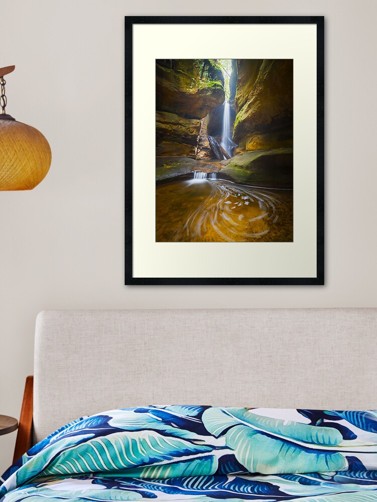 Thumbnail 2 of 7, Framed Art Print, Centennial Glen Grotto, Blackheath, Blue Mountains, New South Wales, Australia designed and sold by Chockstone.