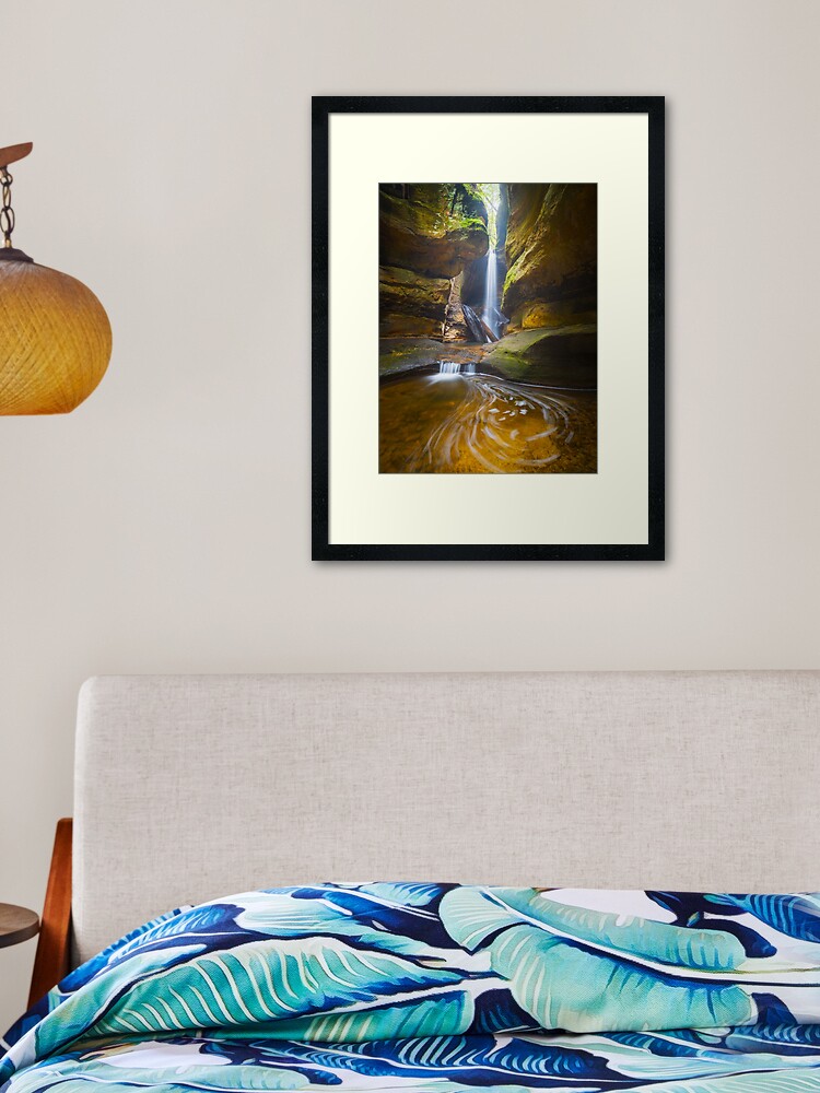 Thumbnail 2 of 7, Framed Art Print, Centennial Glen Grotto, Blackheath, Blue Mountains, New South Wales, Australia designed and sold by Chockstone.