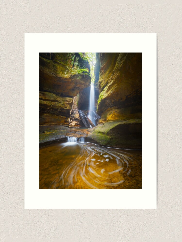 Thumbnail 1 of 3, Art Print, Centennial Glen Grotto, Blackheath, Blue Mountains, New South Wales, Australia designed and sold by Chockstone.