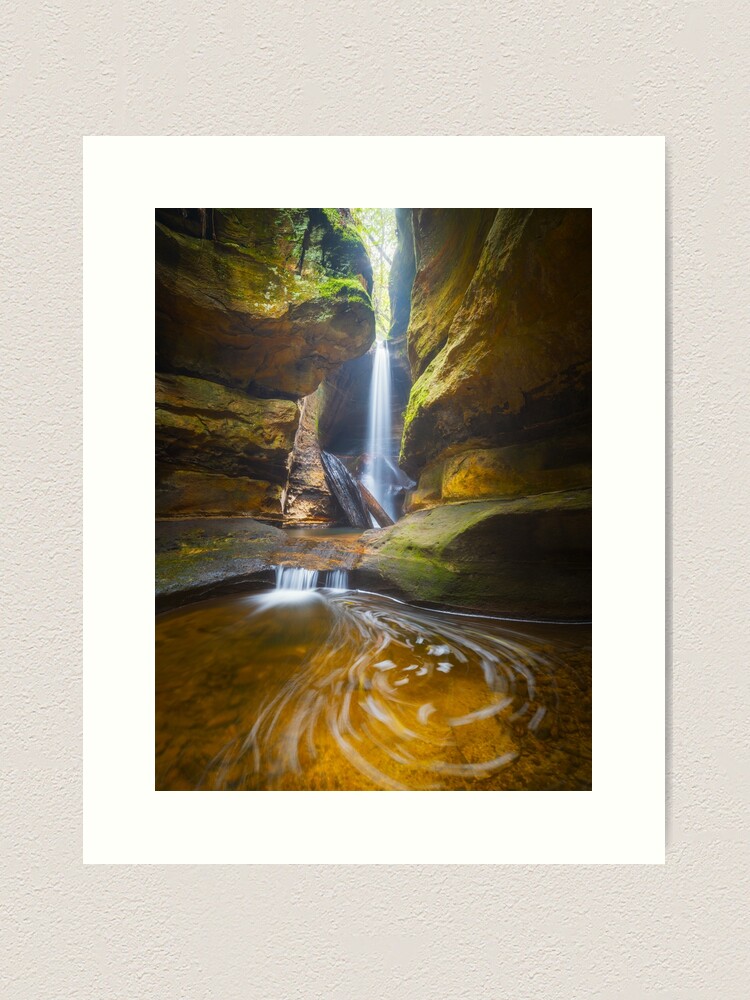 Thumbnail 1 of 3, Art Print, Centennial Glen Grotto, Blackheath, Blue Mountains, New South Wales, Australia designed and sold by Chockstone.