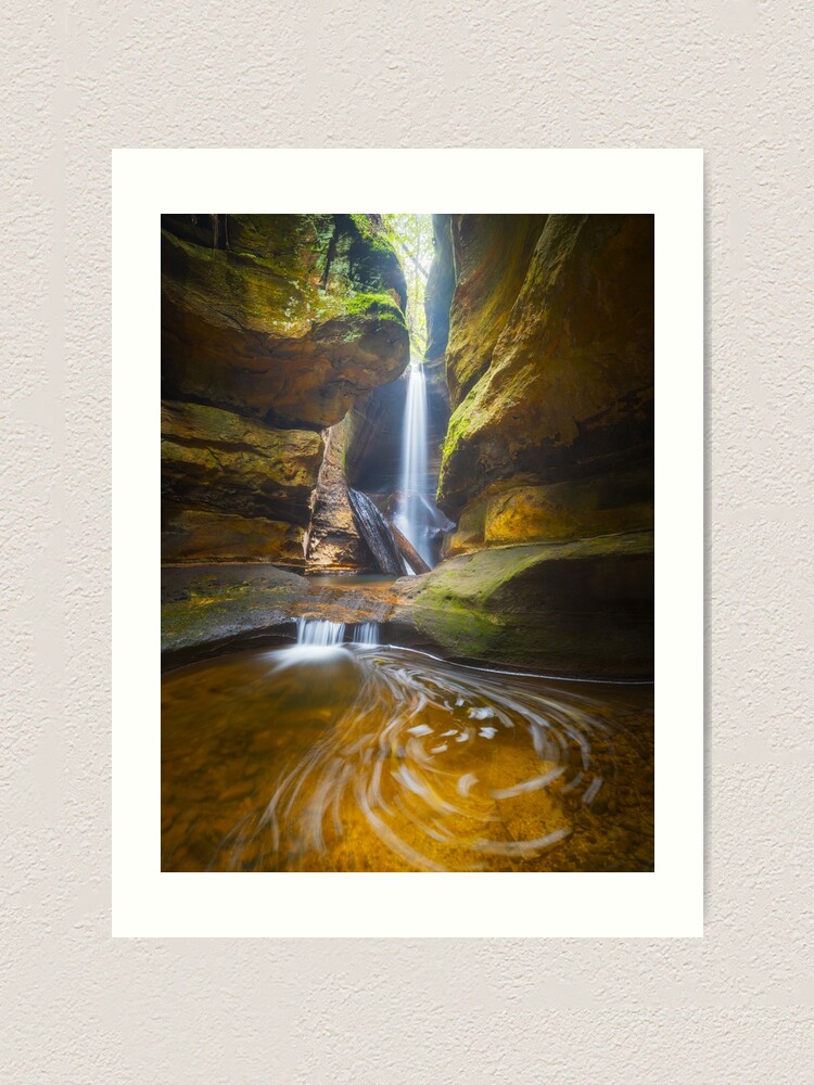 Thumbnail 1 of 3, Art Print, Centennial Glen Grotto, Blackheath, Blue Mountains, New South Wales, Australia designed and sold by Chockstone.