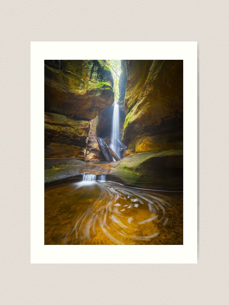 Thumbnail 1 of 3, Art Print, Centennial Glen Grotto, Blackheath, Blue Mountains, New South Wales, Australia designed and sold by Chockstone.