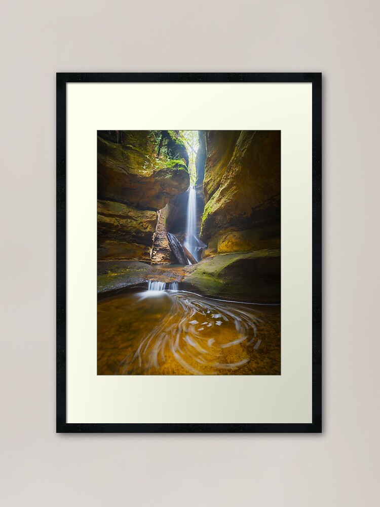 Thumbnail 1 of 7, Framed Art Print, Centennial Glen Grotto, Blackheath, Blue Mountains, New South Wales, Australia designed and sold by Chockstone.