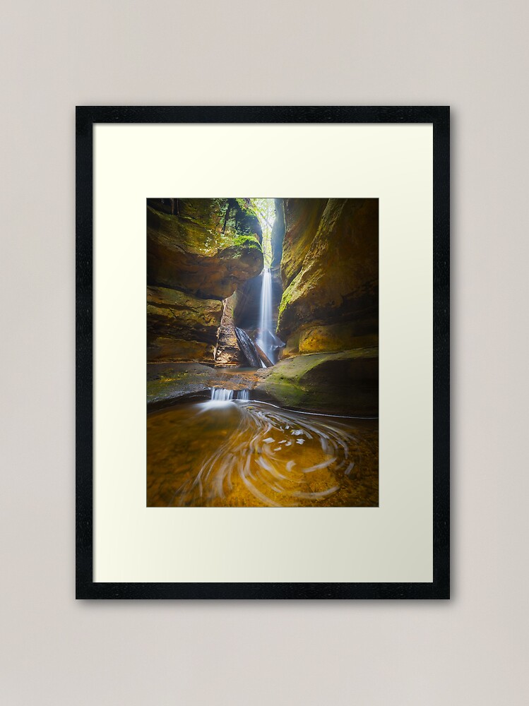 Thumbnail 1 of 7, Framed Art Print, Centennial Glen Grotto, Blackheath, Blue Mountains, New South Wales, Australia designed and sold by Chockstone.