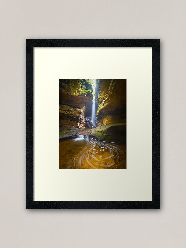 Thumbnail 1 of 7, Framed Art Print, Centennial Glen Grotto, Blackheath, Blue Mountains, New South Wales, Australia designed and sold by Chockstone.