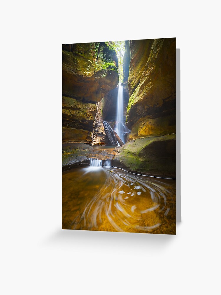Thumbnail 1 of 2, Greeting Card, Centennial Glen Grotto, Blackheath, Blue Mountains, New South Wales, Australia designed and sold by Chockstone.
