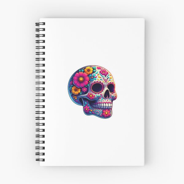 Item preview, A skull with vibrant flowers designed and sold by Designcorner91.