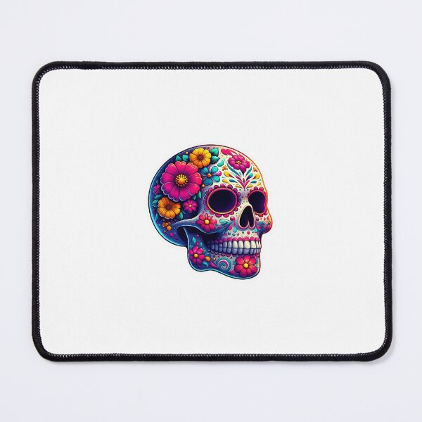 Item preview, A skull with vibrant flowers designed and sold by Designcorner91.