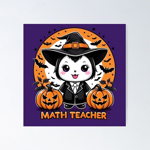 Item preview, Halloween Kawaii Math Teacher Tshirt designed and sold by golgotha-x.