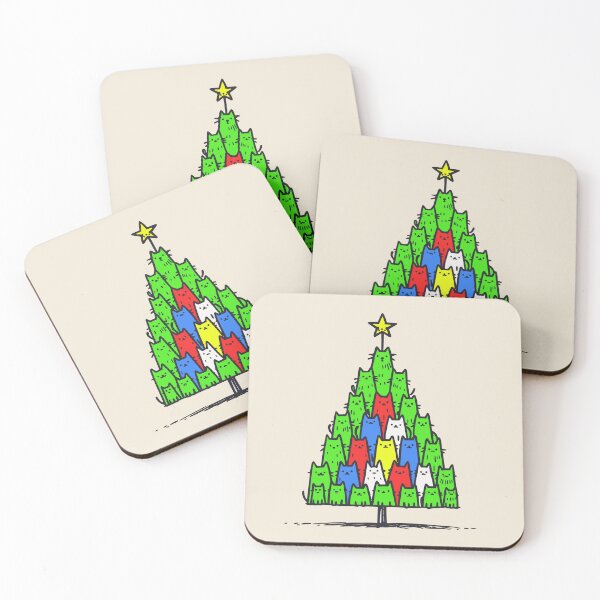 Item preview, Christmas tree made of cats designed and sold by 2Blue-Dots.