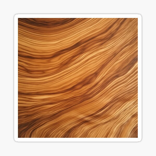 Natural Wooden Texture with Flowing Grain Patterns Sticker
