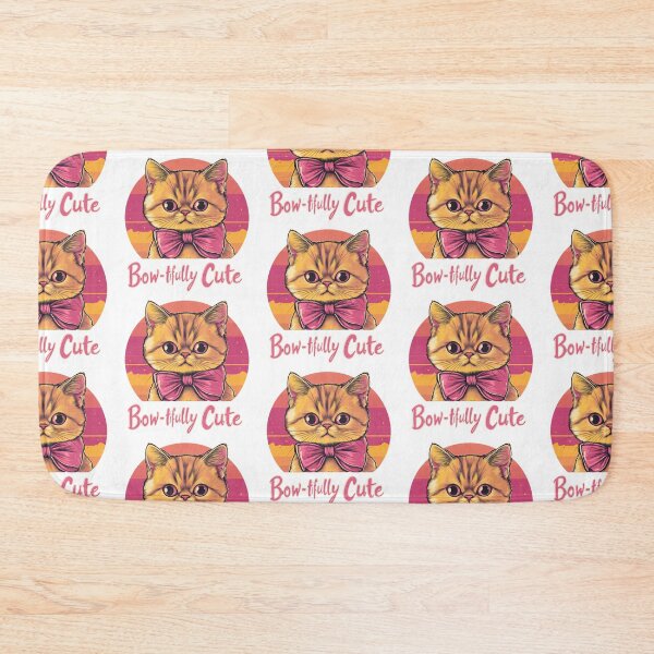 Item preview, Retro Sunset Bow-tifully Cute Exotic Shorthair Cat designed and sold by ShanCoMeow.