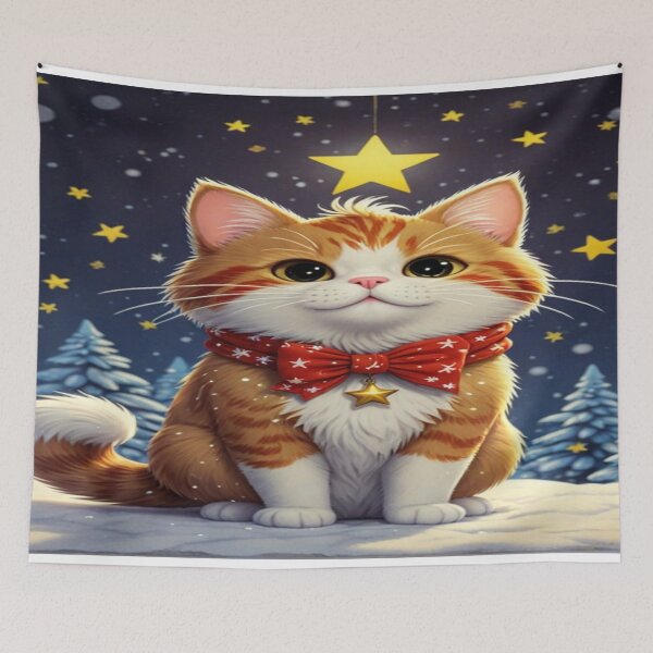 Item preview, Adorable Christmas Cat designed and sold by Venta Mix JellycientArt.