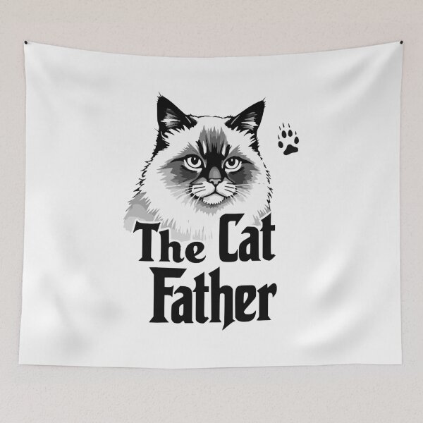 Item preview, The cat father, black and white. designed and sold by JonathanP514.