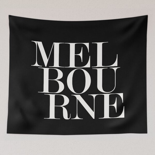 Item preview, Melbourne Australia Typography Minimalist City Travel Art designed and sold by kakarikihill.