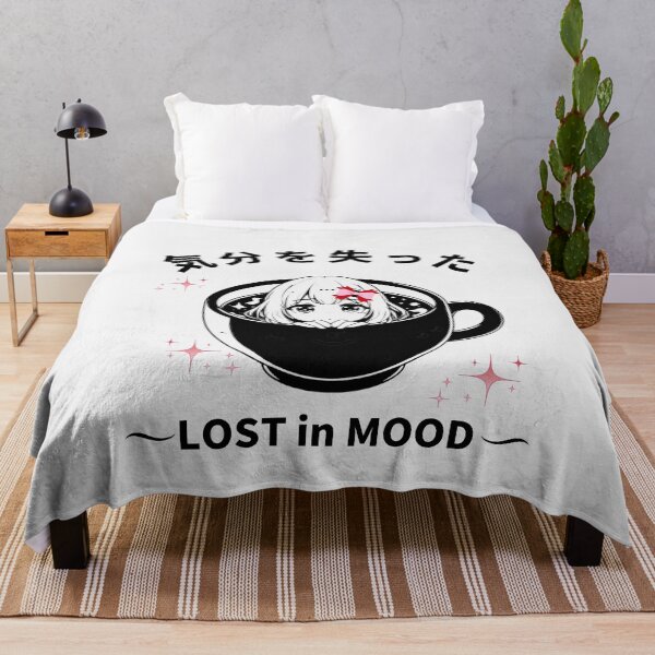 Item preview,  Anime Girl Teacup - Lost in Mood Kanji- Japanese Art Style minimalistic art designed and sold by BeaverFriends.