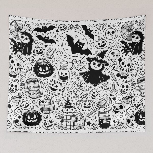 Item preview, Halloween Boo! Doodle designed and sold by Thai Vibe Studio.