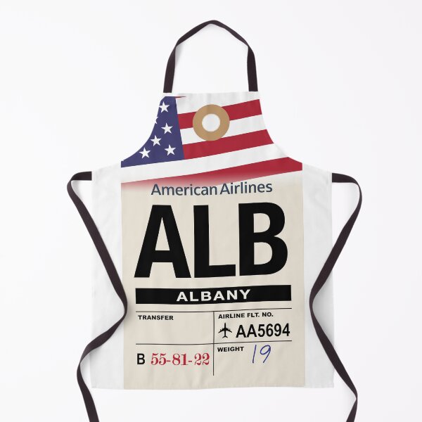 Artikelvorschau, Gepäckanhänger der Fluggesellschaft Albany (ALB) New York entworfen und verkauft von travelwitheric.