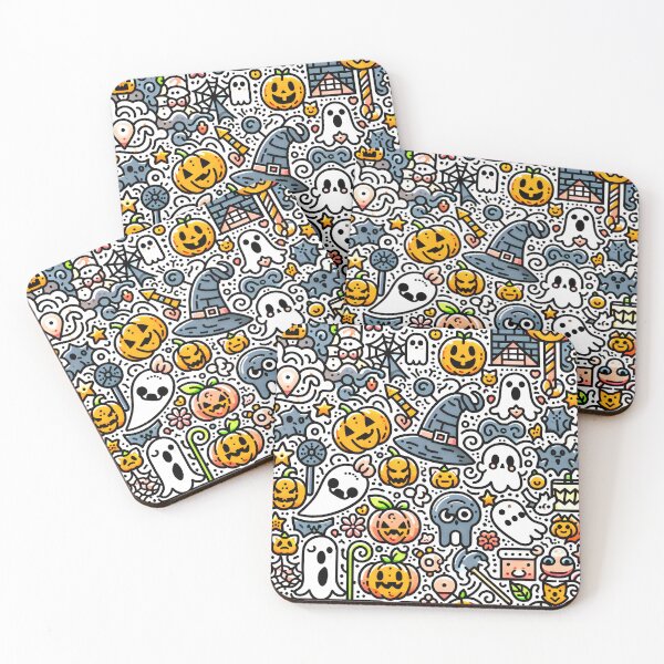 Item preview, Pumpkin Halloween Doodle designed and sold by Thai Vibe Studio.
