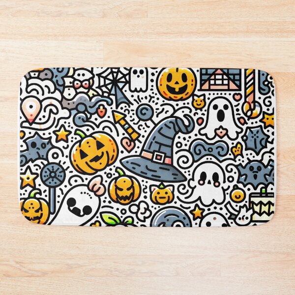 Item preview, Pumpkin Halloween Doodle designed and sold by Thai Vibe Studio.