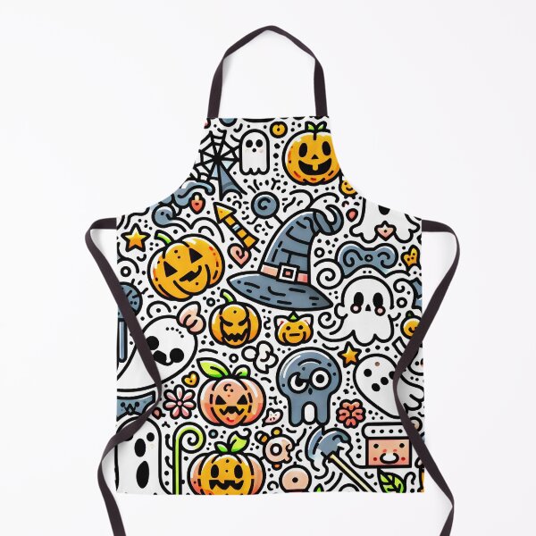 Item preview, Pumpkin Halloween Doodle designed and sold by Thai Vibe Studio.