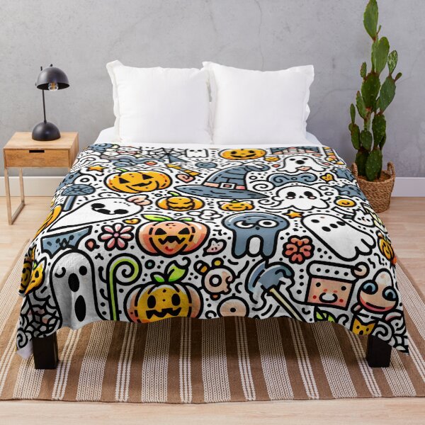Item preview, Pumpkin Halloween Doodle designed and sold by Thai Vibe Studio.