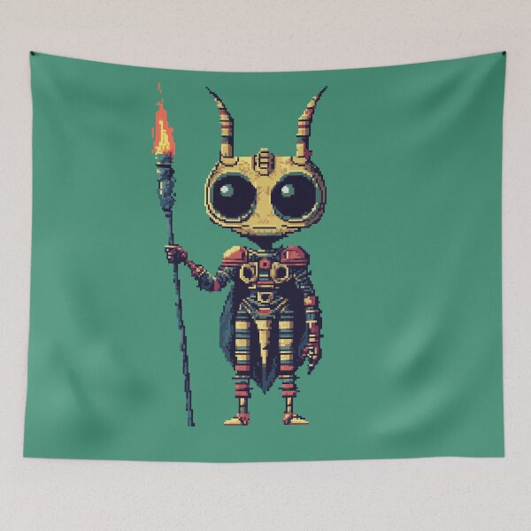 Item preview, Pixel Alien Ladybug with Torch designed and sold by Anwit.