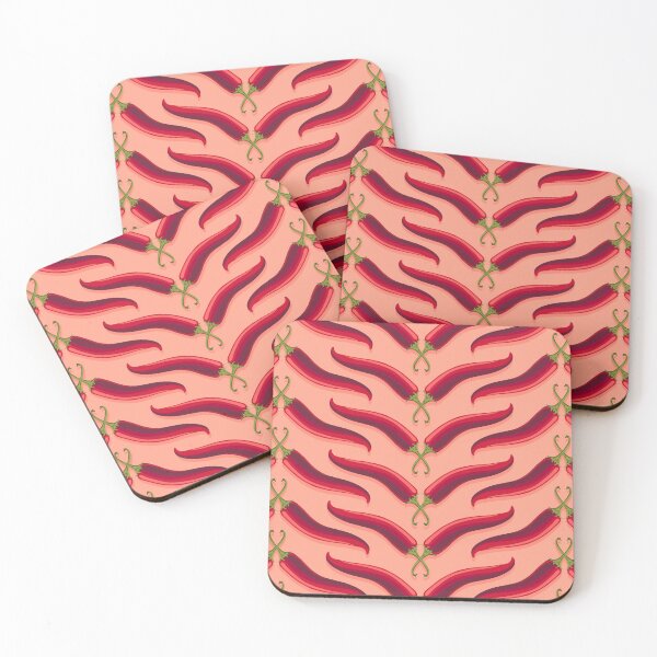 Item preview, Hot pepper, ladder stripe, Coral background designed and sold by Alex  Blud.