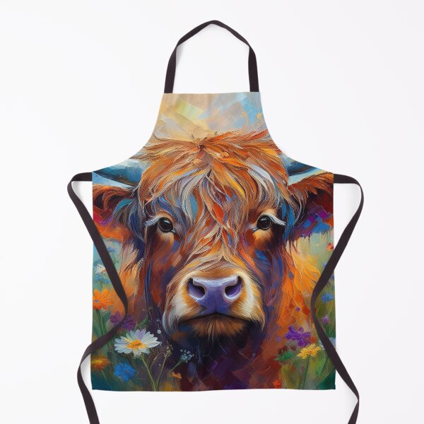 Item preview, Young Highland cow in spring designed and sold by GeoffBeattie.
