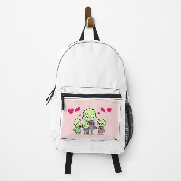 Item preview, Cute Zombie Family with Hearts Quirky Halloween Art designed and sold by Cherry-Cat.