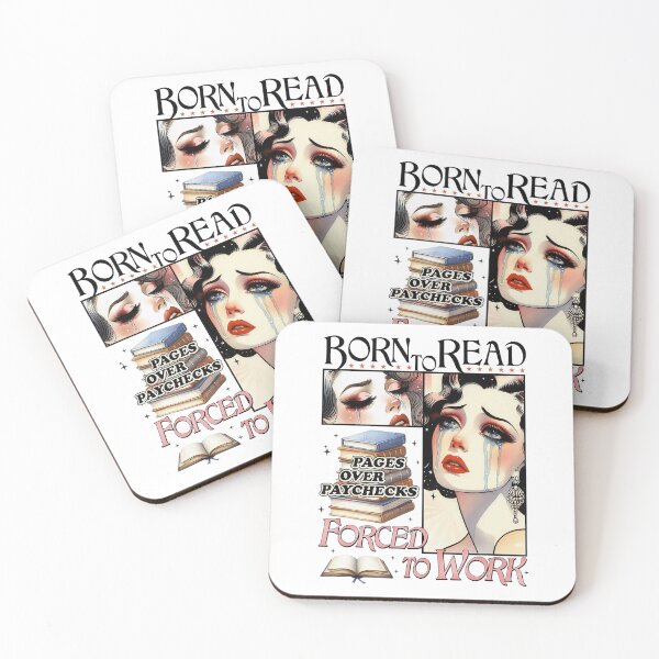 Item preview, Bookish Born To Read Forced To Work Bookworm Retro Bookish designed and sold by LoveMingle.
