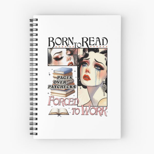 Item preview, Bookish Born To Read Forced To Work Bookworm Retro Bookish designed and sold by LoveMingle.