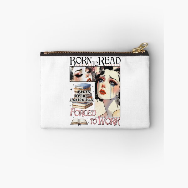 Item preview, Bookish Born To Read Forced To Work Bookworm Retro Bookish designed and sold by LoveMingle.