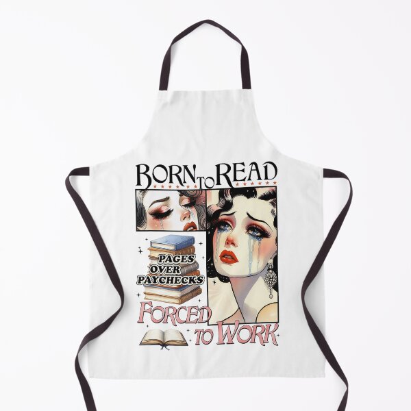 Item preview, Bookish Born To Read Forced To Work Bookworm Retro Bookish designed and sold by LoveMingle.