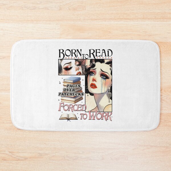 Item preview, Bookish Born To Read Forced To Work Bookworm Retro Bookish designed and sold by LoveMingle.