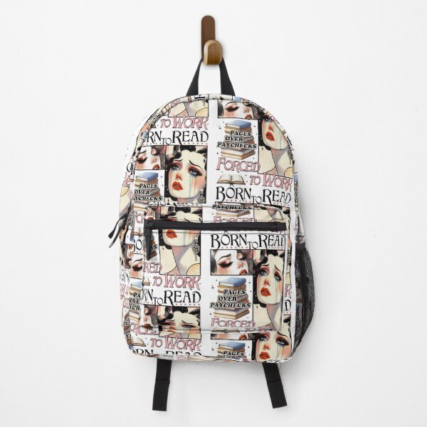Item preview, Bookish Born To Read Forced To Work Bookworm Retro Bookish designed and sold by LoveMingle.