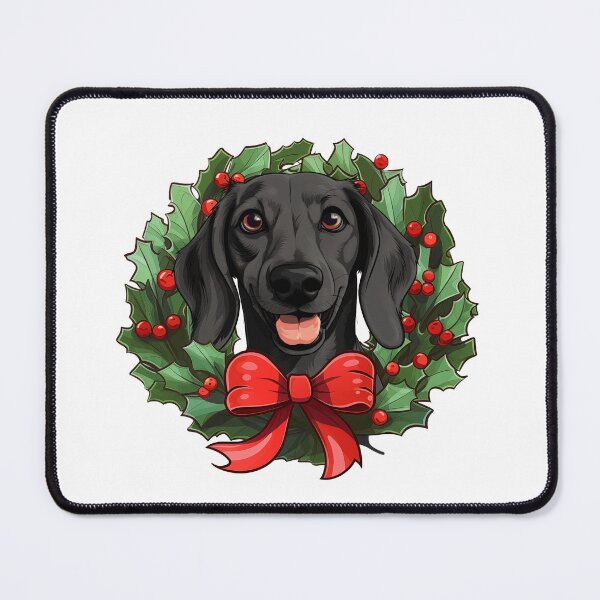Item preview, Dachshund - black - Christmas Wreath Dog designed and sold by wotsthis.