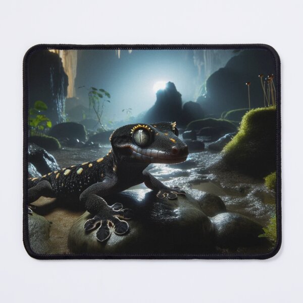 Item preview, Mystical Night: Chinese Cave Gecko in Moonlit Cave designed and sold by NocturnalNook.