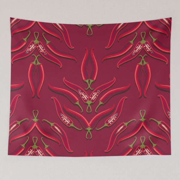 Item preview, Hot pepper, imitation flower, Red background designed and sold by Alex  Blud.