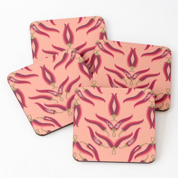 Item preview, Hot pepper, imitation flower, Coral background designed and sold by Alex  Blud.