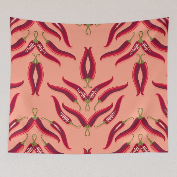 Item preview, Hot pepper, imitation flower, Coral background designed and sold by Alex  Blud.