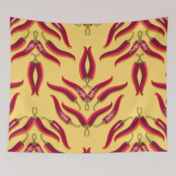 Item preview, Hot pepper, imitation flower, Yellow background designed and sold by Alex  Blud.