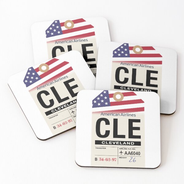 Artikelvorschau, Gepäckanhänger der Fluggesellschaft Cleveland (CLE) Ohio entworfen und verkauft von travelwitheric.