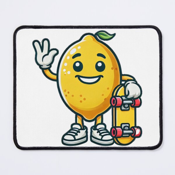 Item preview, Cool Lemon Skater with Skateboard designed and sold by Little Care Studio.
