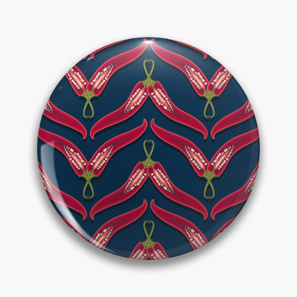 Item preview, Hot pepper, imitation zigzag, Dark blue background designed and sold by Alex  Blud.